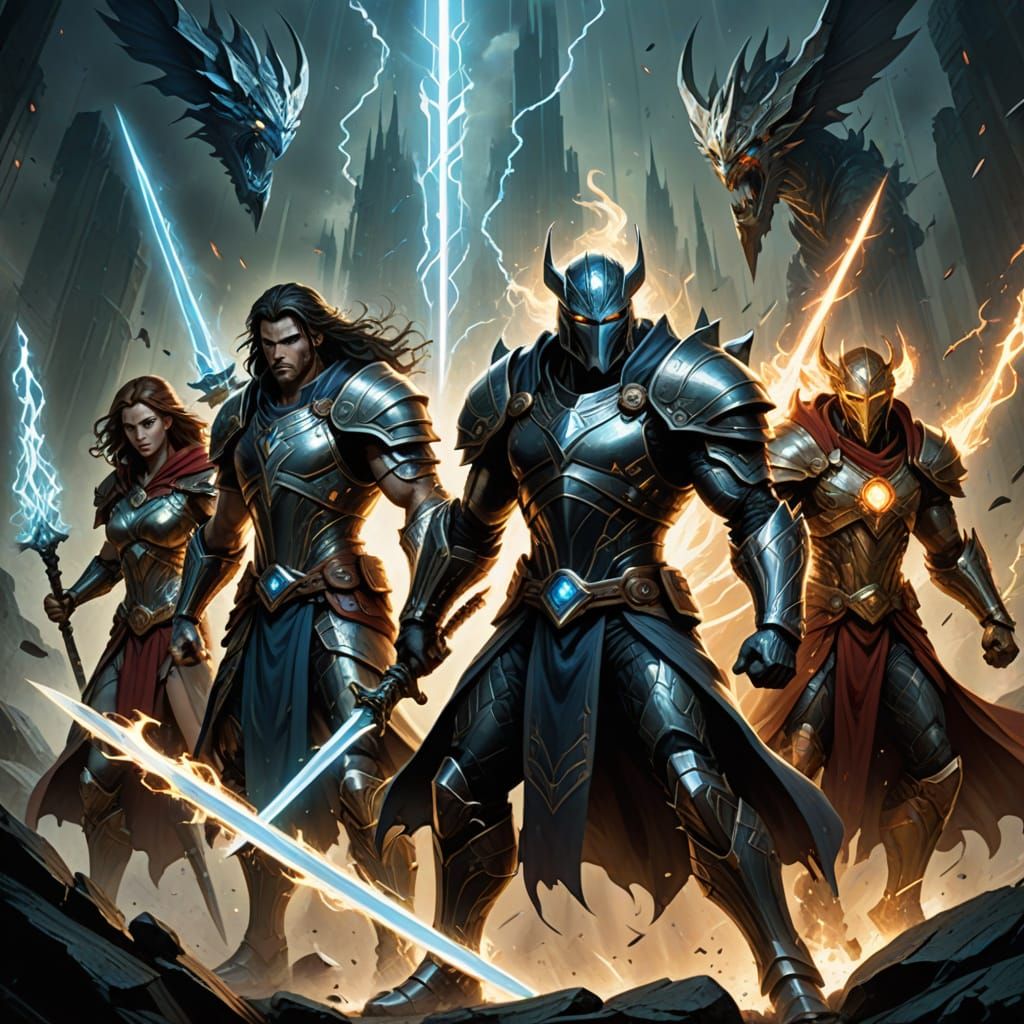 Swords of the Elements in Cinematic Comic Book Art