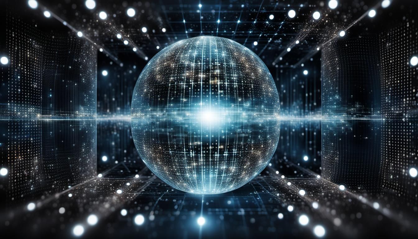 Quantum Computer Universe Simulation in Photorealistic Style