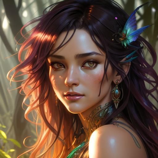 Hyperdetailed Forest Fairy in Dreamy Lighting