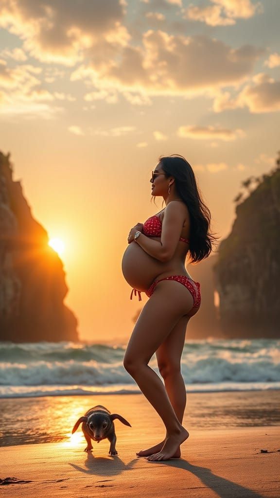 Gadis Hamil in Hyperrealistic Style