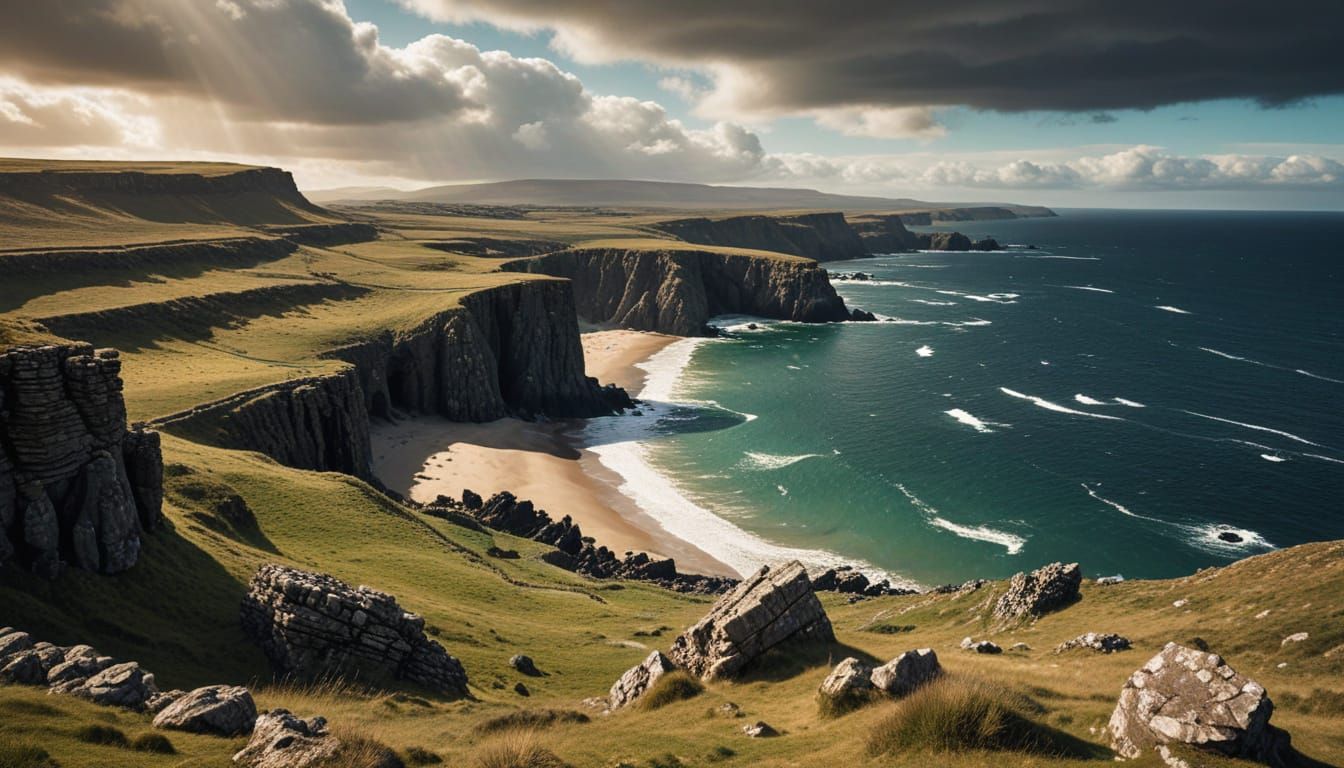 Surreal Irish Coast Meets Desert Canyon