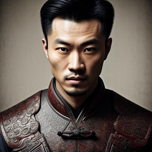 Ancient China: Hyperrealistic Portrait of a Handsome Man