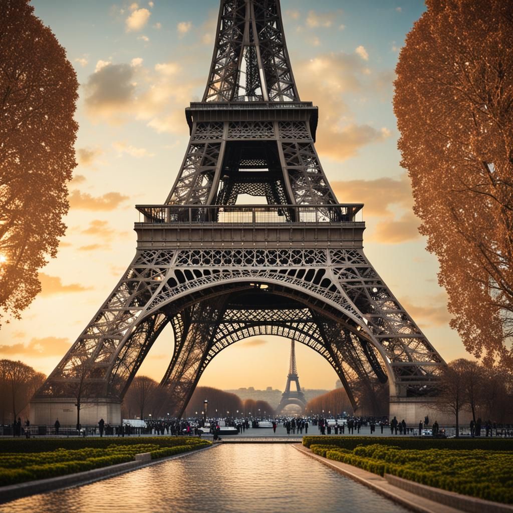 Eiffel Tower in Natural Lighting: Professional Photography