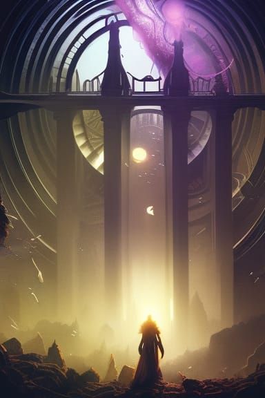 Time Tunnel in Dark Fantasy Concept Art