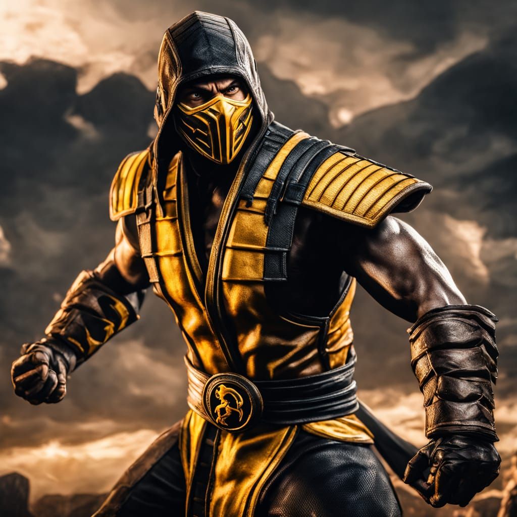 Mortal Kombat Scorpion Face-Off in Cinematic HDR