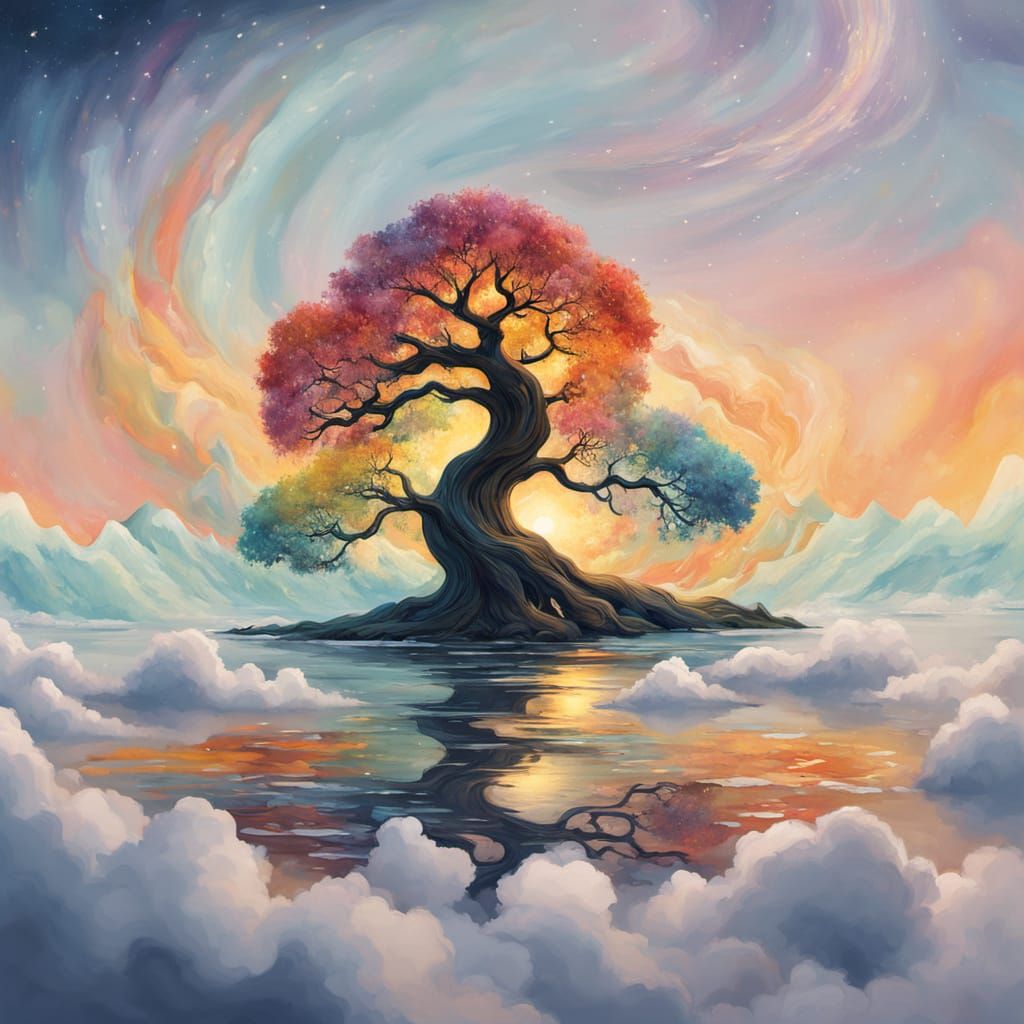 Whimsical Galaxy in Fairytale Illustration Style