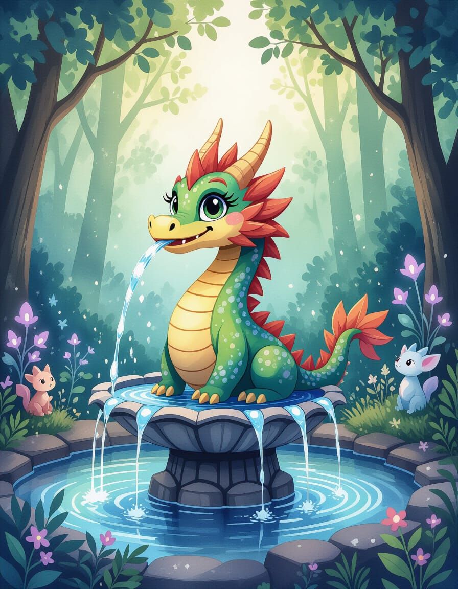 dragon fountain