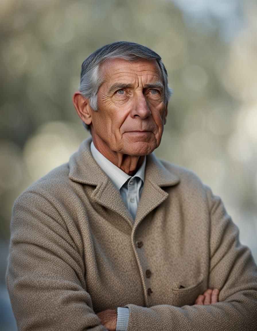 Realistic Portrait Photography of a Man in Neutral Expressio...