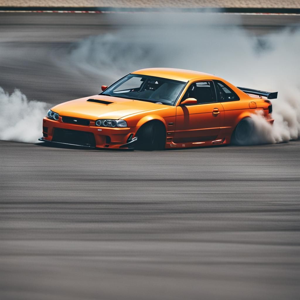 AI Generated Image of a Drifting Car