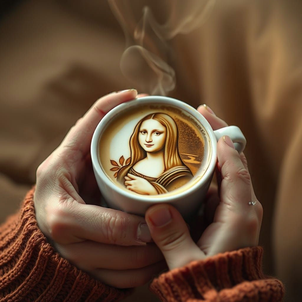 Coffee Art in Elegant Surrealism
