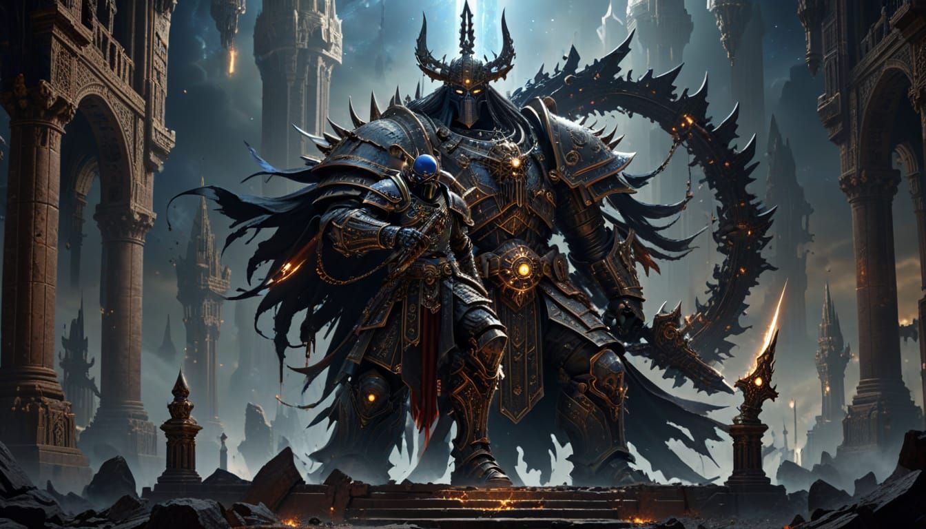 Arcane Priest Guards Gothic Temple in Warhammer 40K Style