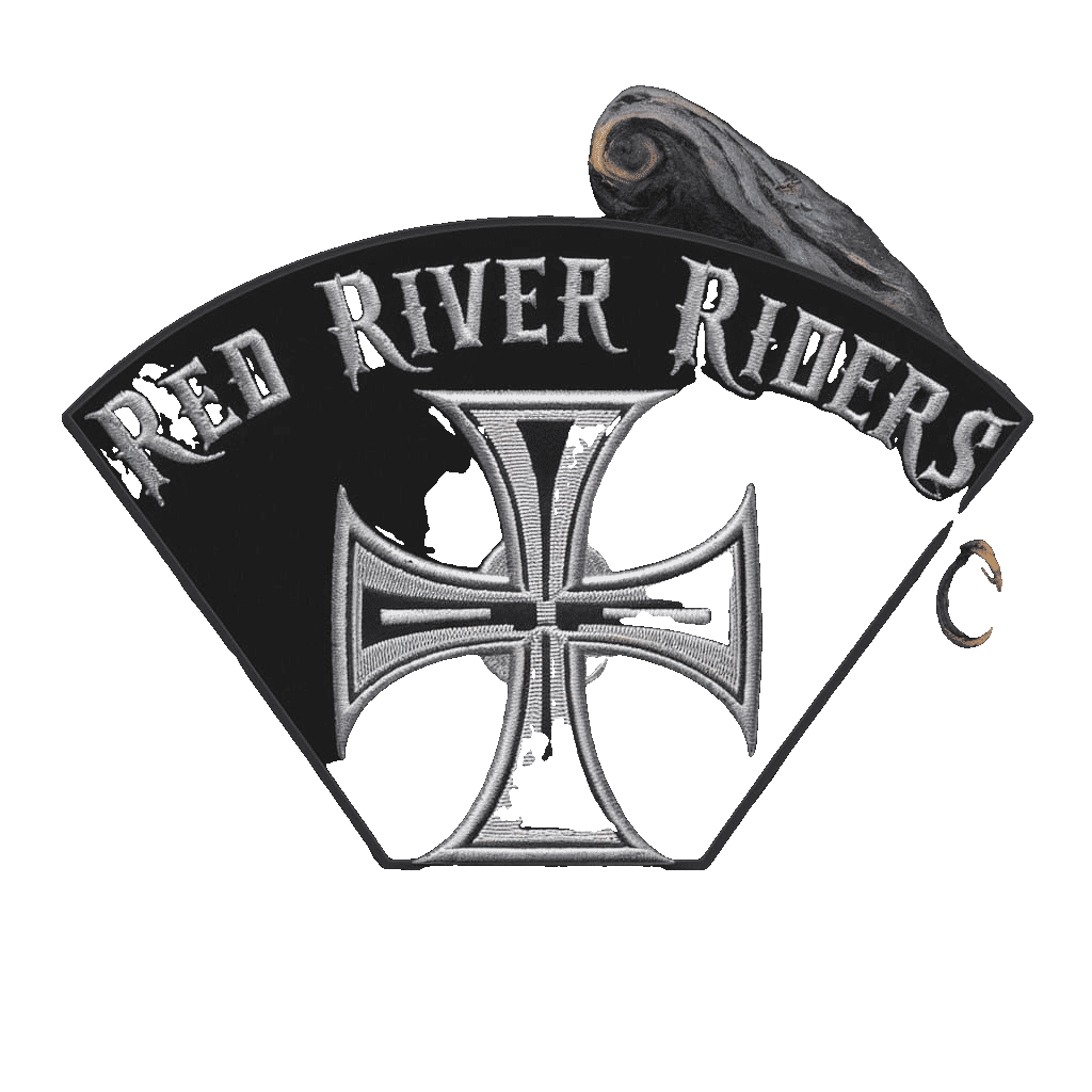 Motorcycle Club Patch with Greek Cross Logo