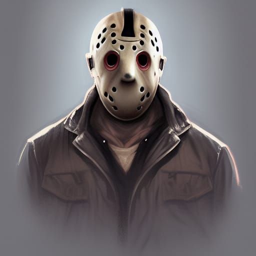 Hyperdetailed Portrait of Jason Voorhees in 8k
