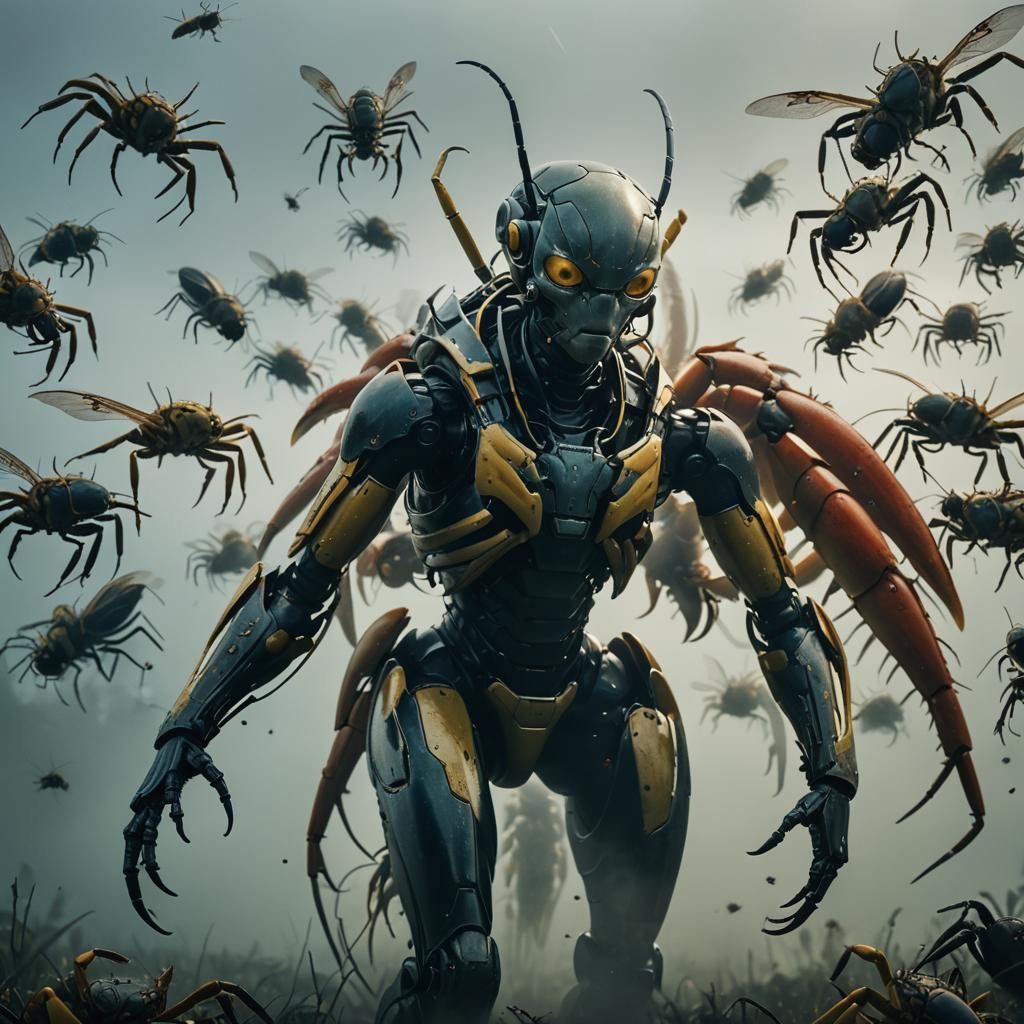 Crab-Humanoid Insect Queen in Cinematic Style