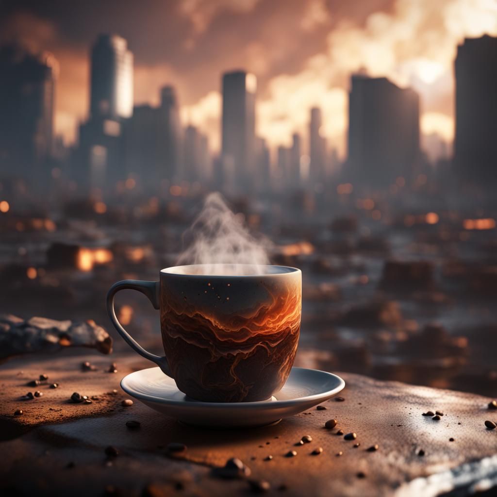 Apocalyptic Coffee Break: Matte Painting Concept Art