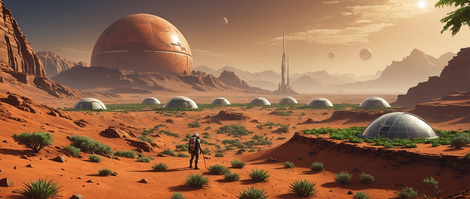 Mars Civilization with Green Environment