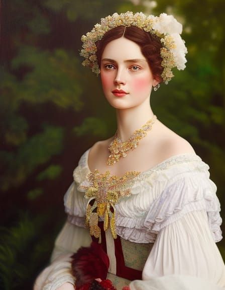 Victorian Beauty Portrait in Studio Lighting