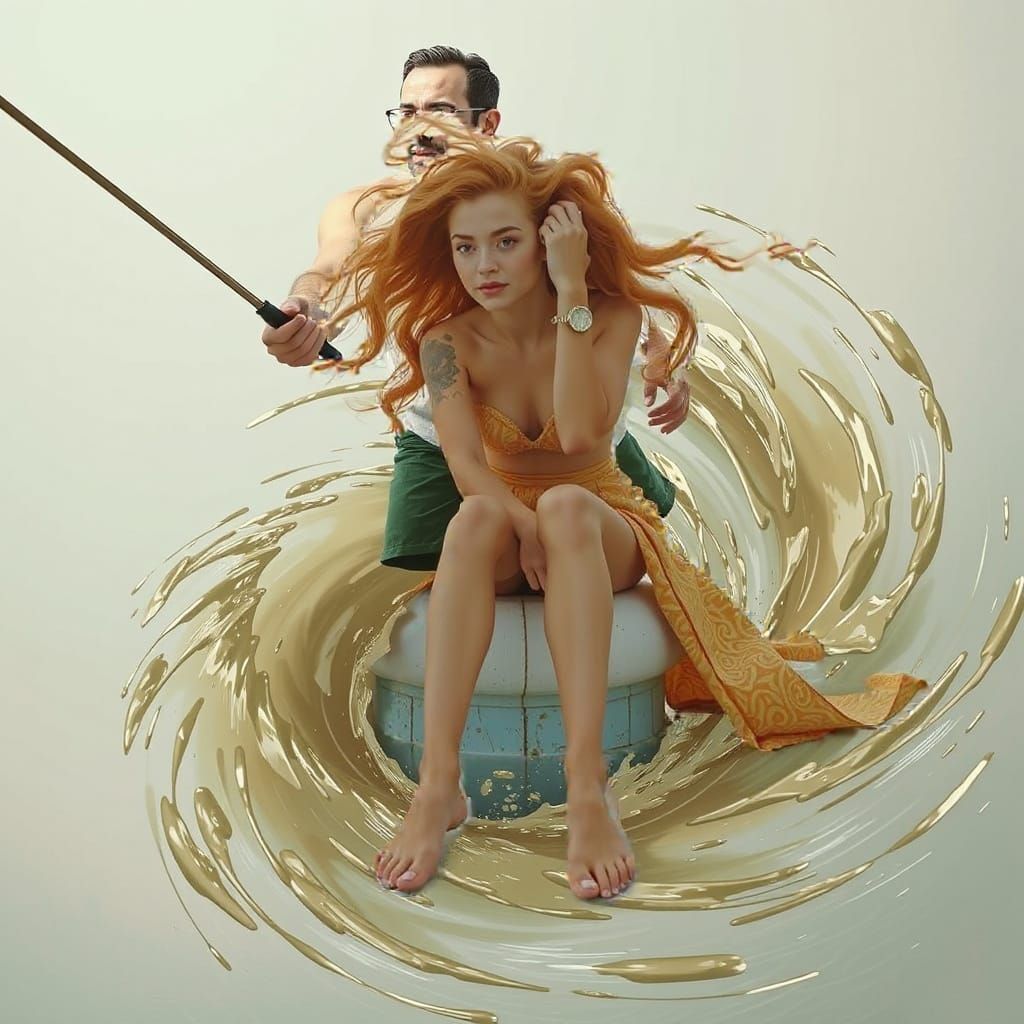 Abstract Swirling Vortex and Rotation Patterns