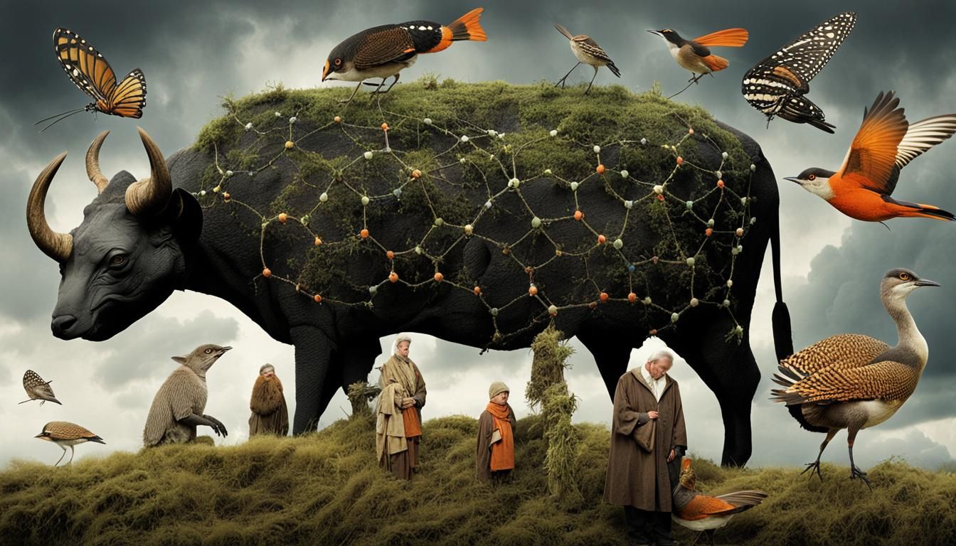 Mystical Creatures Soaring Through a Galactic Starry Night