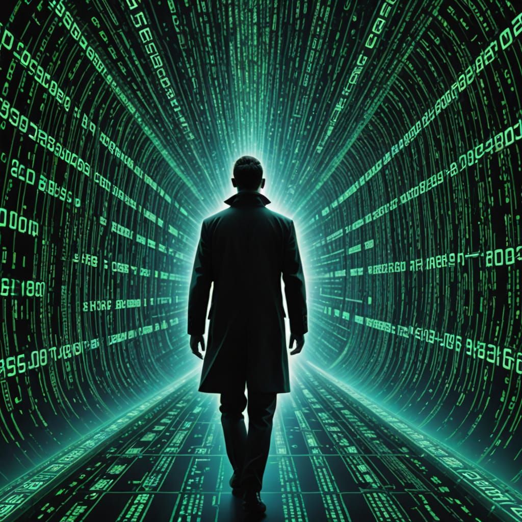 Dreamlike Matrix Code in Cosmic Colors