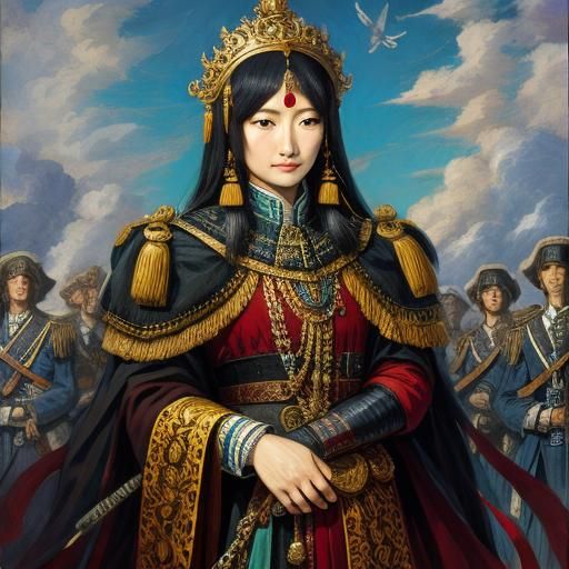 Vibrant Zoo Scene with Animals and Visitors