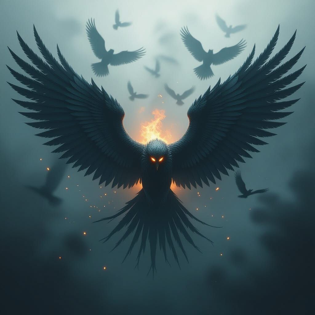 Surreal Wings and Eyes in Dark Fantasy Art