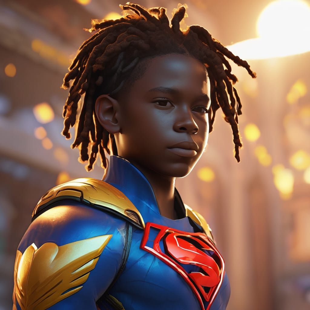 Boy Superhero in Fantasy Concept Art