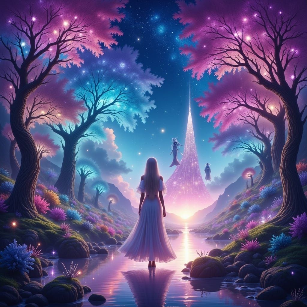 Ethereal People in Luminous Landscapes: Hyperreal Art