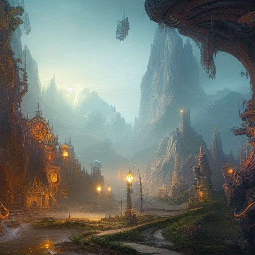 Fantastical Matte Painting in Deep Color