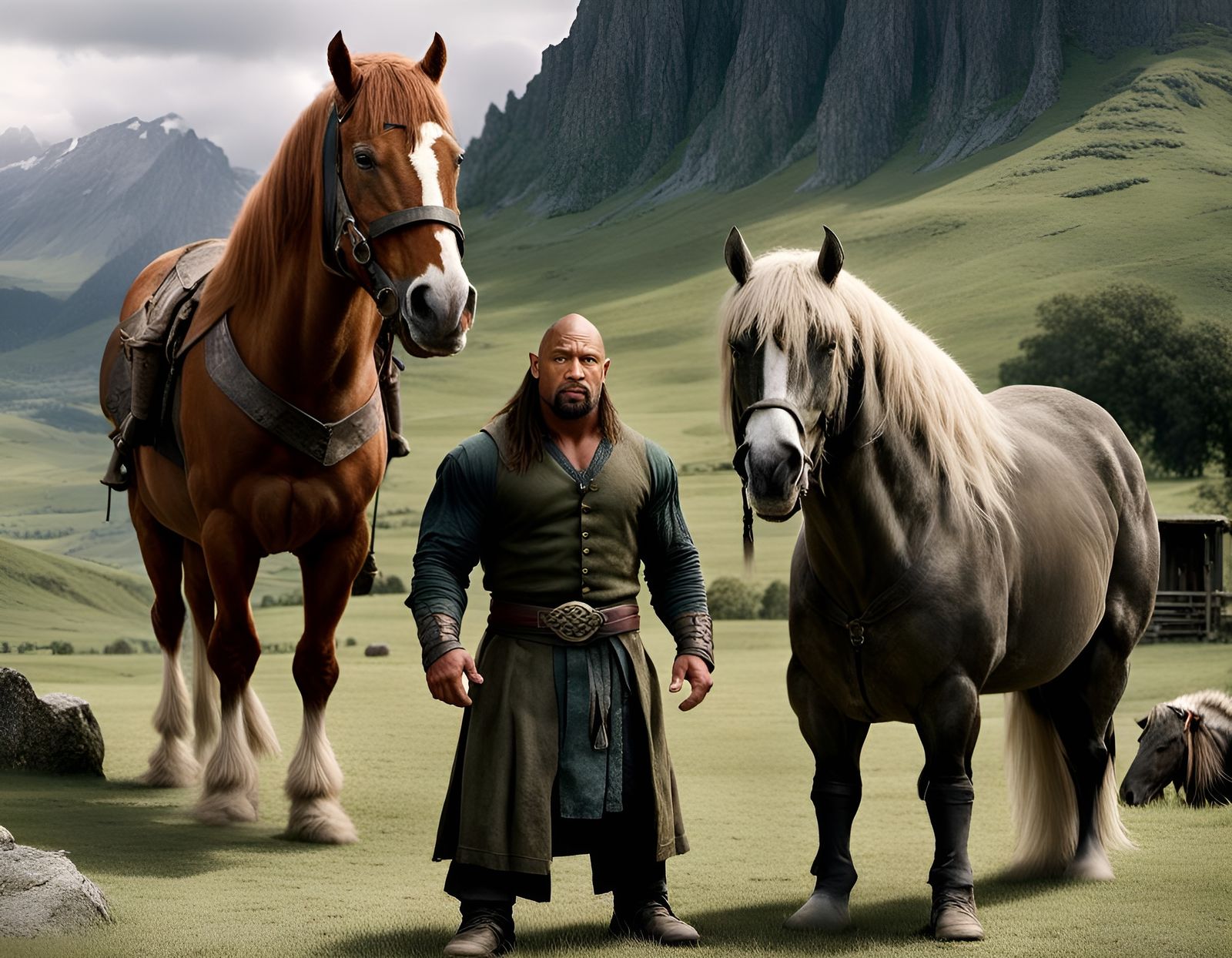 The Rock as a Dwarf in Lord of the Rings