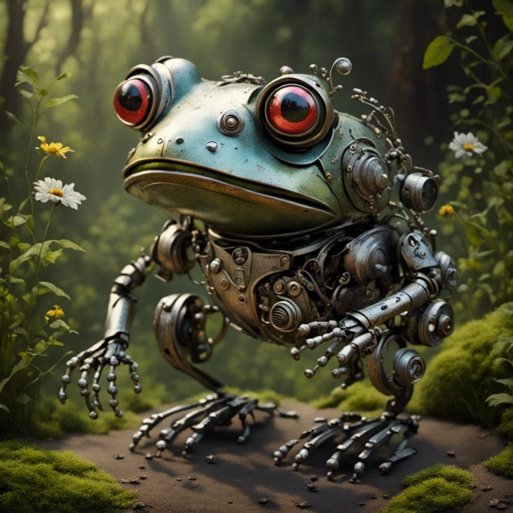 Adorable Dadaist Frog Robot