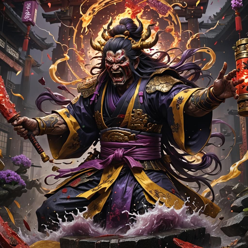 Wrathful Takamimusubi: Hyperdetailed Dark Fantasy Concept Ar...