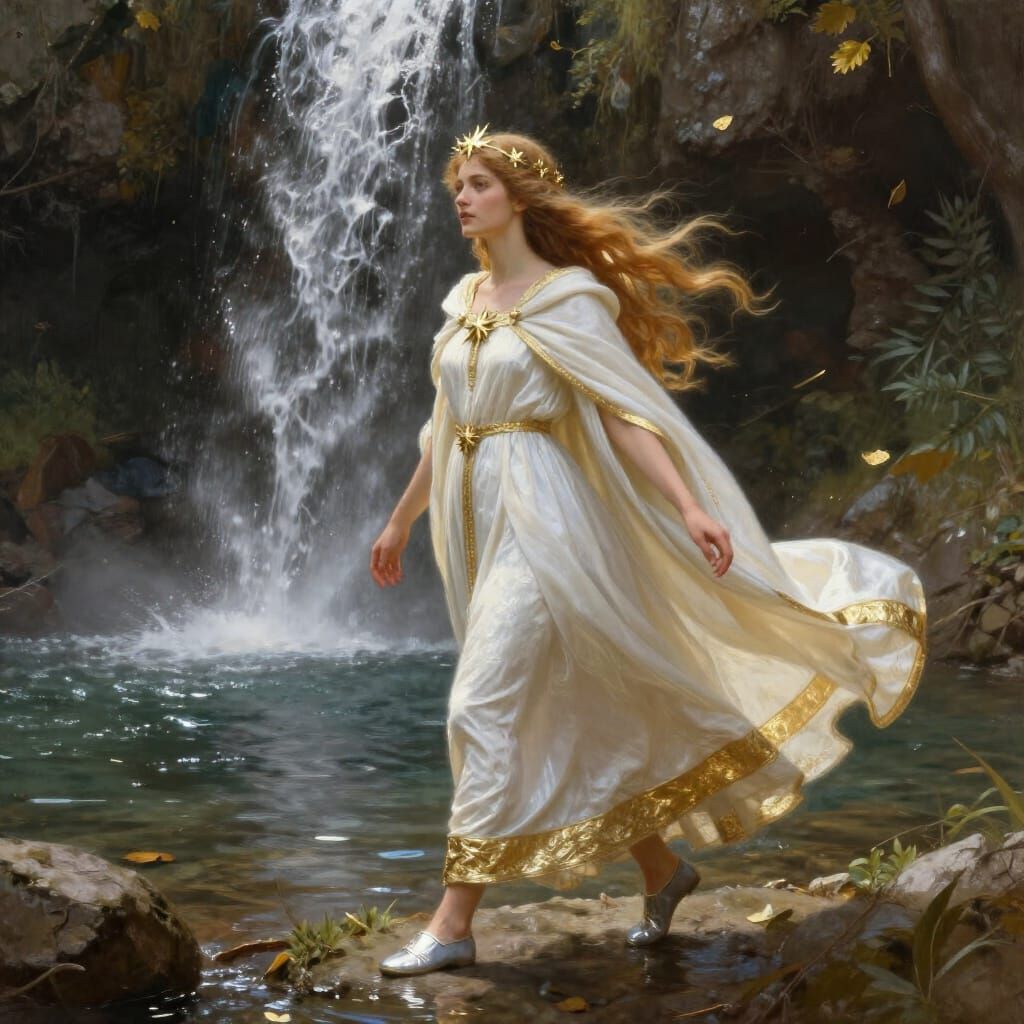 Elven Maid Beside Nimrodel Falls