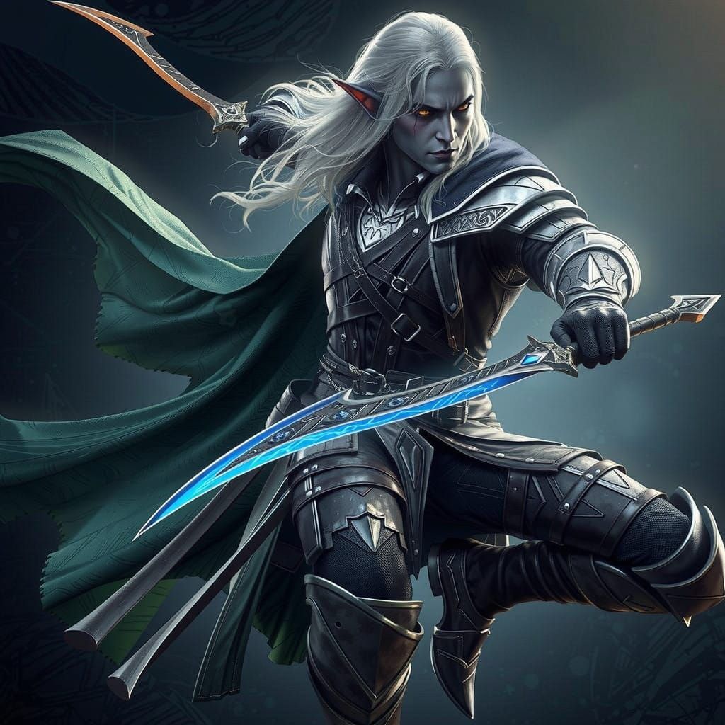 Drow Ranger Leaps into Action with Radiant Eyes