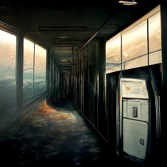 Backrooms: Level 2 "the office" hallway