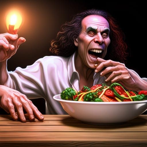 Ronnie James Dio Laughing: Dark Fantasy Concept Art