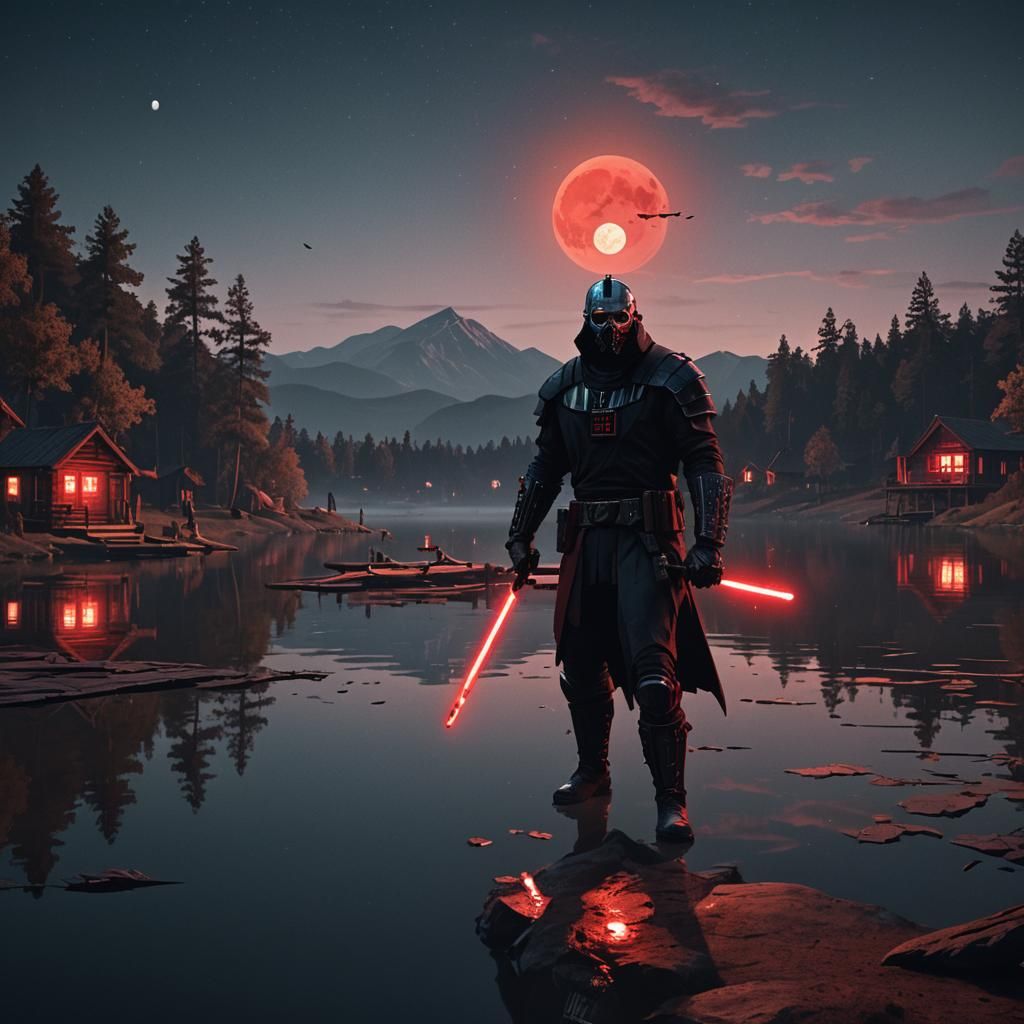 Jason Voorhees as Sith Lord in 3D Rendering