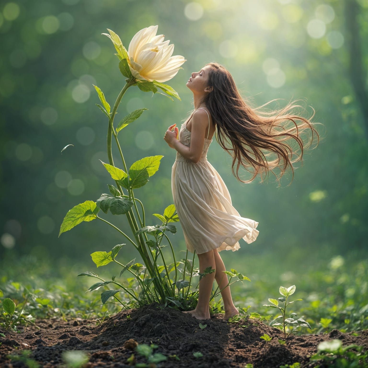 Plant Transforms to Woman: Awakening