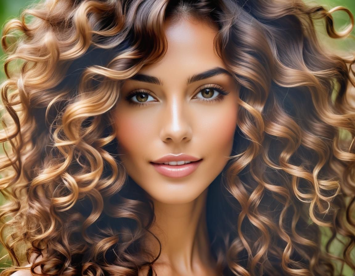 Radiant Young Woman with Chestnut Hair