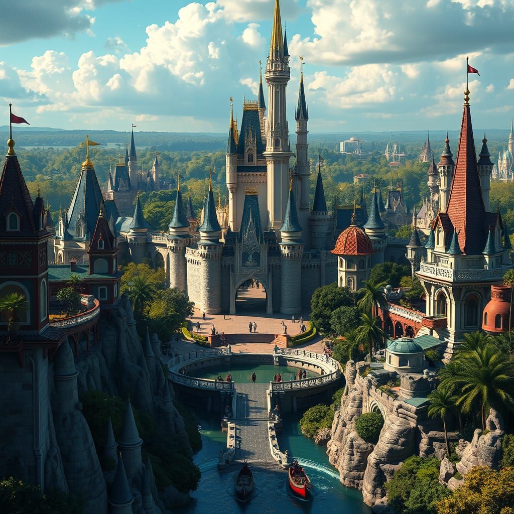 Enchanted Texas Dreamscape: A Fantastical Disney World View