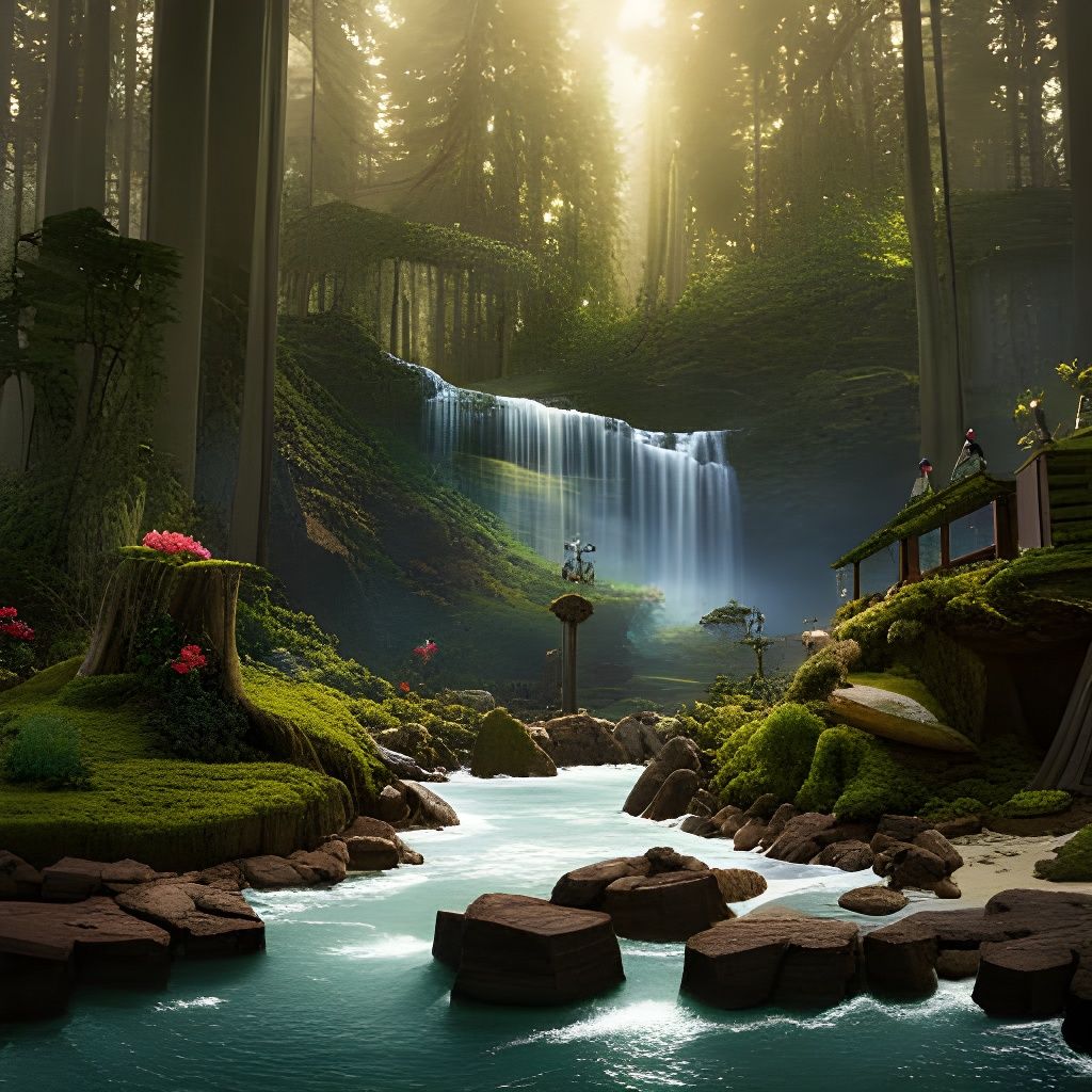 Detailed Surreal Landscape Collage in 8k