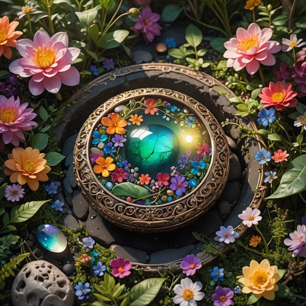 Glowing Pebble in Filigree Box: Fantasy Concept Art