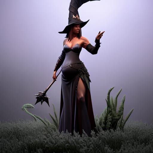 pregnant witch full body