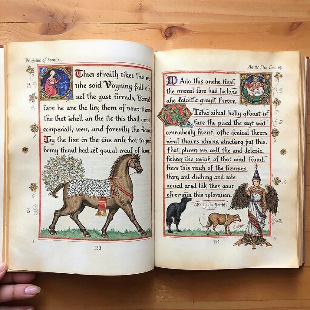 Ancient Mysterious Illuminated Manuscript