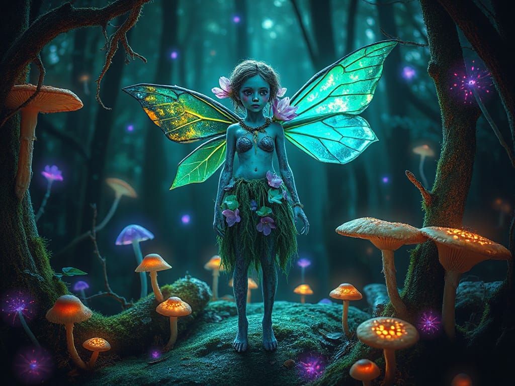 Magical Mutation Fairy in Forest Clearing