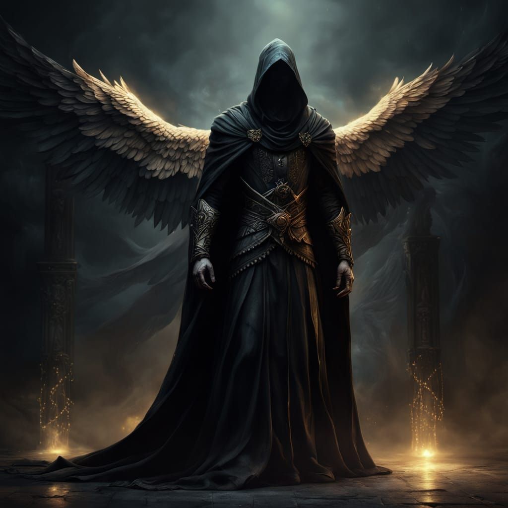 Angel of the Veil: A Winged Guide in Dark Fantasy
