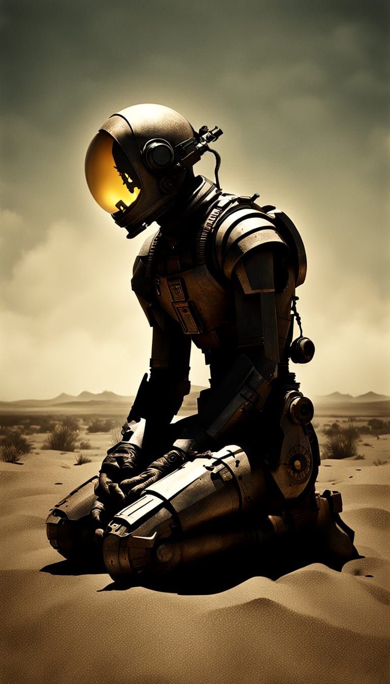 Surreal Sci-fi Worldbuilder in Chiaroscuro Light