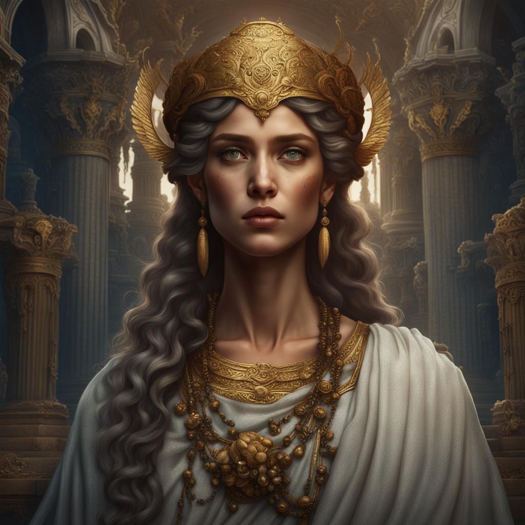 Eris: A Classical Goddess Portrait in Michelangelo Style
