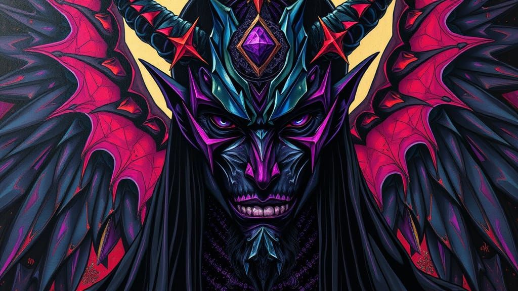 Surreal Deity in Gothic Cosmic Horror Style