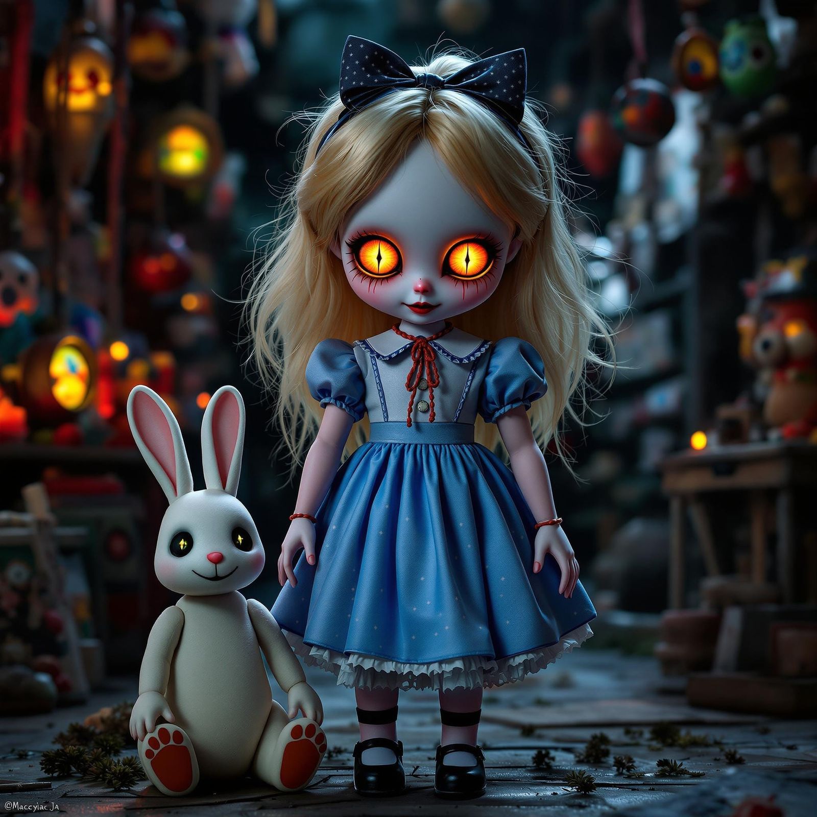 Mysterious Alice in Wonderland Doll in a Haunted Toy Factory